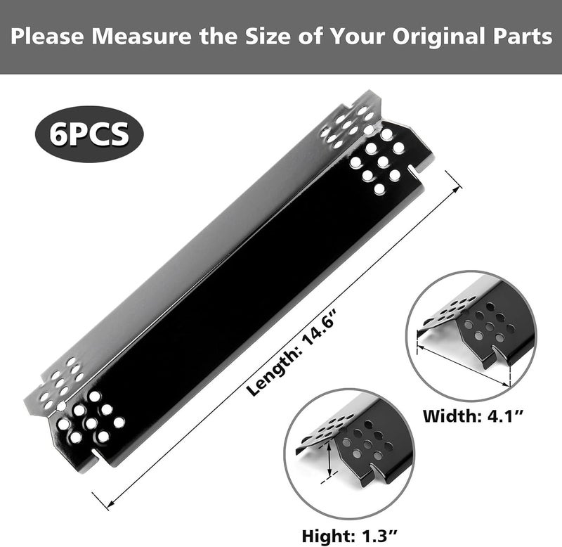 Barbqtime Grill Heat Plates Replacement Parts for Nexgrill, Porcelain Steel Heat Tents for Home Depot Nexgrill 6 Burner Gas Grill, 14.6" Flame Cover Replacement Parts for Nexgrill 720-0896B - Image 3